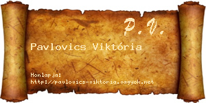 Pavlovics Viktória névjegykártya