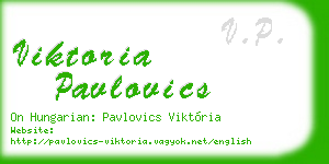 viktoria pavlovics business card